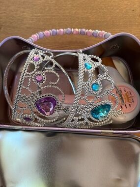 Dress up princess tinkerbell purse hair clips crowns dryer